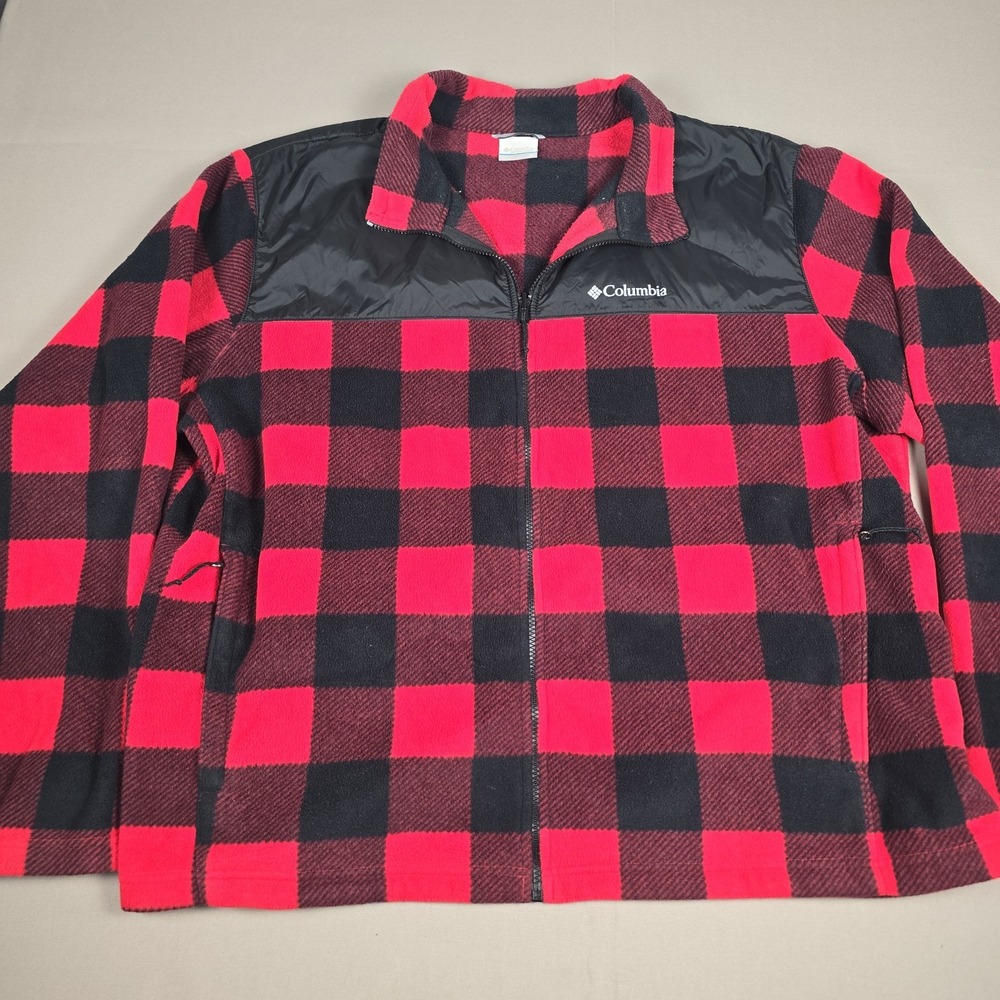 Columbia Men's Bugaboo II Fleece Interchange Jacket Liner 3X Big Buffalo Plaid